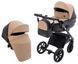 Коляска 2 в 1 Bair Kiwi Plus ECO BKP-18/15 капучино / черный 1000680897 фото