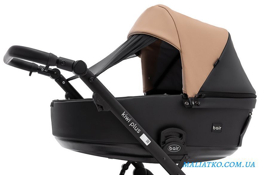Коляска 2 в 1 Bair Kiwi Plus ECO BKP-18/15 капучино / черный 1000680897 фото
