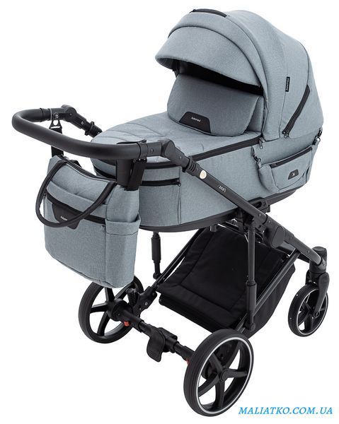 Коляска 2 в 1 Adamex Ziko Tip TK-60 тёмно-серый 1000680775 фото