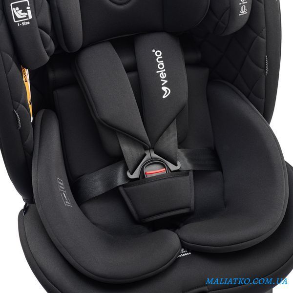 Автокрісло VELANO Vento 360&deg; i-Size 40&ndash;150 см, ISOFIX + опорна нога, black sf59730 фото