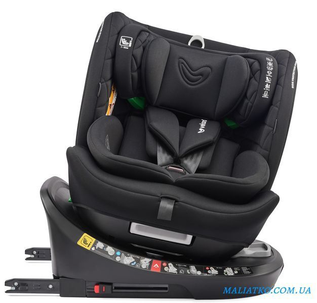 Автокрісло VELANO Vento 360&deg; i-Size 40&ndash;150 см, ISOFIX + опорна нога, black sf59730 фото