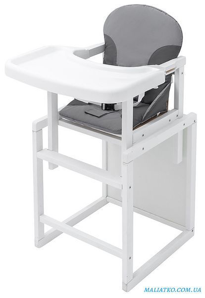 Стільчик-трансформер Babyroom Поні-240 білий сірий / графіт 626016 фото