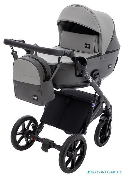 Коляска 2 в 1 Bair Kiwi Plus ECO BKP-21/15 серый / графит 1000680900 фото