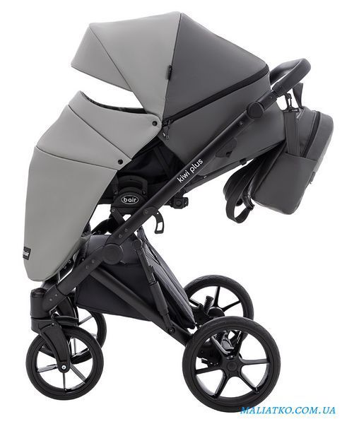Коляска 2 в 1 Bair Kiwi Plus ECO BKP-21/15 серый / графит 1000680900 фото