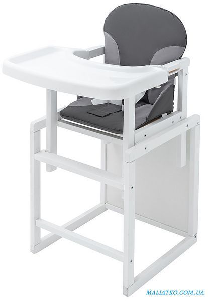 Стільчик-трансформер Babyroom Поні-240 білий графіт / сірий 626017 фото