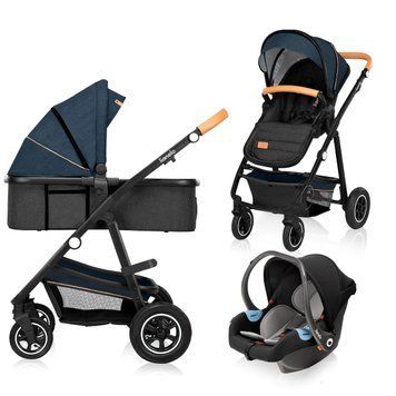 Універсальна коляска 3 в 1 Lionelo AMBER BLUE NAVY 31579396 фото
