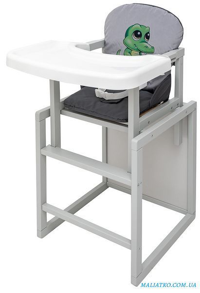 Стільчик-трансформер Babyroom Пеппі-250 сірий сірий / графіт (крокодил) 680977 фото