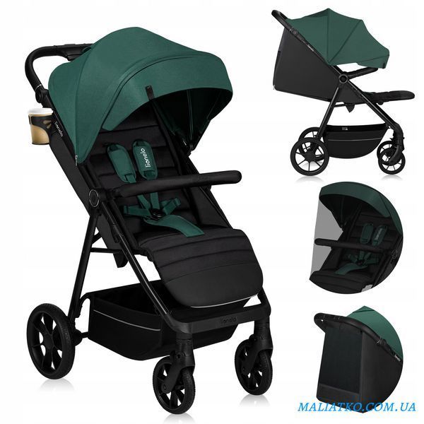 Прогулянкова коляска Lionelo MIRA GREEN EMERALD 109357336 фото