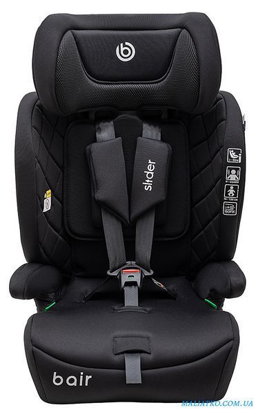 Автокрісло Bair Slider i-size Iso-fix BS-01 total black 1000681999 фото