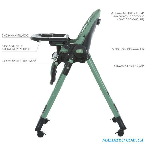 Стільчик ME 1037-B CRYSTAL Green 286780 фото