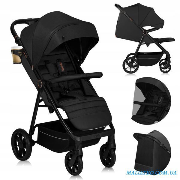Прогулянкова коляска Lionelo MIRA BLACK ONYX 109376902 фото
