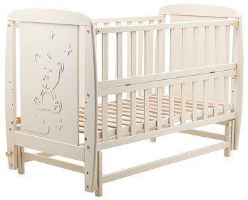 Ліжко Babyroom Умка DUMO-02 маятник, відкидний бік бук слонова кістка 626199 фото