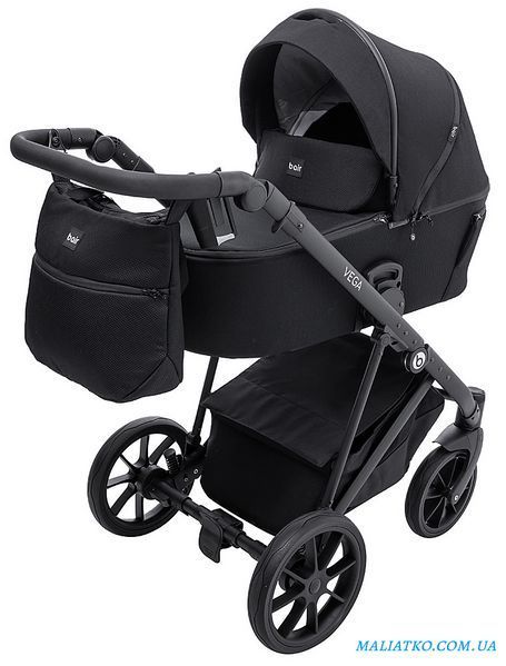 Коляска 2 в 1 Bair Vega Soft VS-05 black черный 1000681061 фото