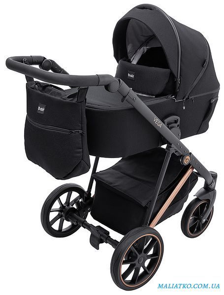 Коляска 2 в 1 Bair Vega Soft VSM-05 black magma черный 1000681062 фото