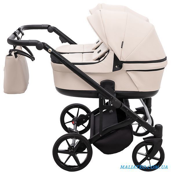 Коляска 2 в 1 для двойни Adamex Leo Duo Eco SA-7 латте 1000681144 фото