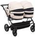 Коляска 2 в 1 для двойни Adamex Leo Duo Eco SA-7 латте 1000681144 фото 6
