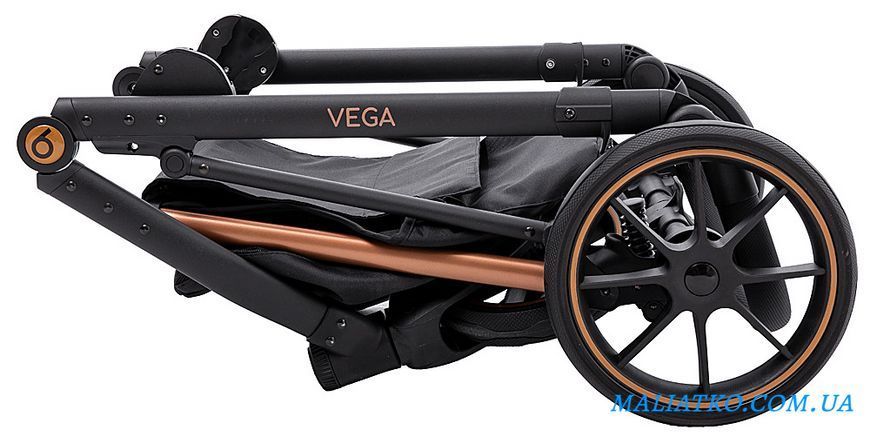 Коляска 2 в 1 Bair Vega Soft VSM-05 black magma черный 1000681062 фото
