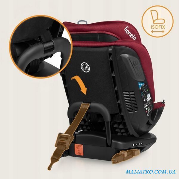 Дитяче автокрісло Lionelo BASTIAAN RWF I-SIZE RED BURGUNDY 108934395 фото