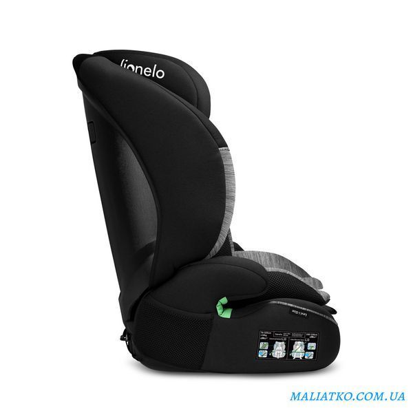 Дитяче автокрісло Lionelo LEVI I-SIZE BLACK GREY 77590980 фото