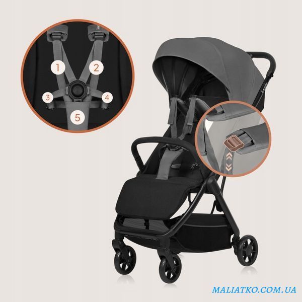 Прогулянкова коляска Lionelo JULIE AIR GREY STONE 109384771 фото