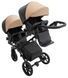 Коляска 2 в 1 для двойни Bair Kiwi DUO ECO BKD-18/15 капучино / черный 1000681041 фото 7
