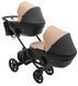Коляска 2 в 1 для двойни Bair Kiwi DUO ECO BKD-18/15 капучино / черный 1000681041 фото 4