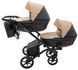 Коляска 2 в 1 для двойни Bair Kiwi DUO ECO BKD-18/15 капучино / черный 1000681041 фото 3