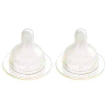 Силіконова соска до пляшечки для годування Difrax S-bottle Wide середня (2шт) 000040707 фото