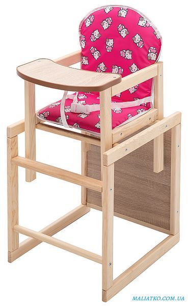 Стільчик-трансформер Наталка Зайчик-01 економ рожевий (hello kitty) 681047 фото