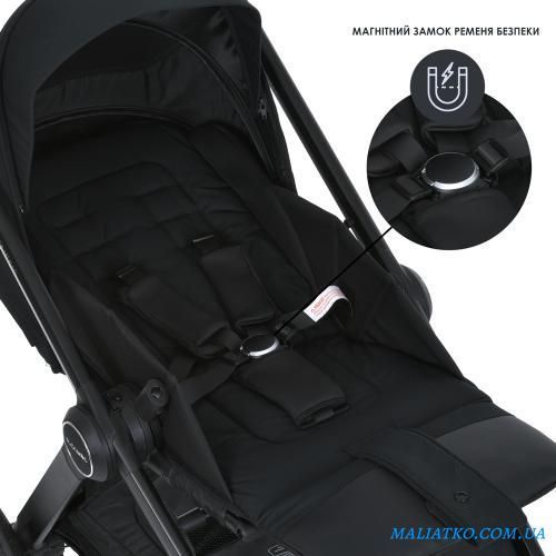 Коляска дитяча 2в1 ME 1126 GENESIS Jet Black 295036 фото