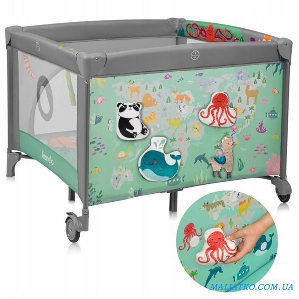 Манеж Lionelo MILLE PLUS GREY GREEN 109082900 фото