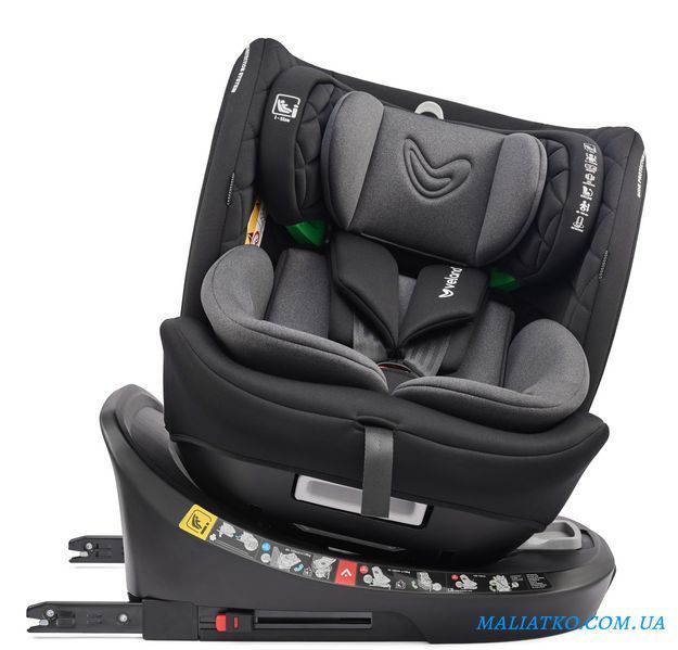 Автокрісло VELANO Vento 360&deg; i-Size 40&ndash;150 см, ISOFIX + опорна нога, grey sf59731 фото