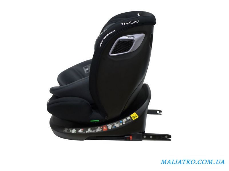 Автокрісло VELANO Vento 360&deg; i-Size 40&ndash;150 см, ISOFIX + опорна нога, grey sf59731 фото