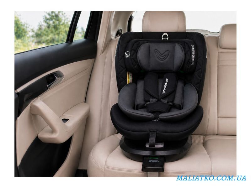 Автокрісло VELANO Vento 360&deg; i-Size 40&ndash;150 см, ISOFIX + опорна нога, grey sf59731 фото