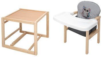 Стільчик-трансформер Babyroom Пеппі-230 eko сірий / графіт (сова) 681001 фото