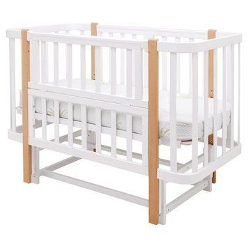 Кровать Babyroom Луна LU-2 маятник белый / натуральный 1000681892 фото