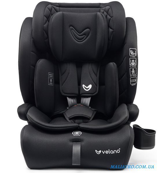 Автокрісло VELANO Flexo i-Size 76&ndash;150 см, ISOFIX + Top Tether/ремінь, black sf59726 фото