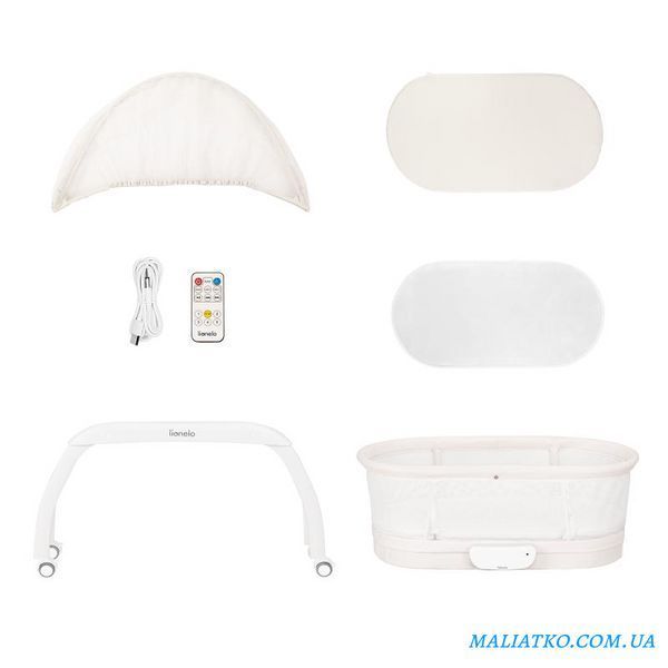 Ліжко-колиска з функцією ваг Lionelo CORAL WHITE 93877577 фото
