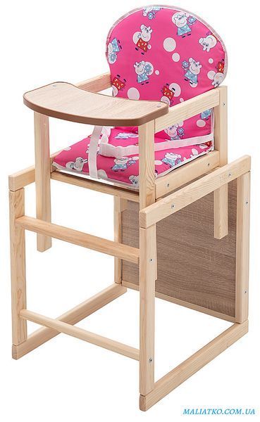 Стільчик-трансформер Наталка Зайчик-01 економ рожевий (peppa pig) 681046 фото