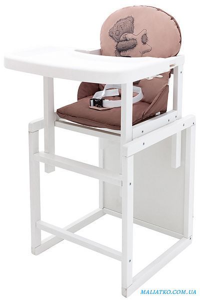 Стільчик-трансформер Babyroom Вінні-240 білий капучино / шоколад (ведмедик і зірка) 626042 фото