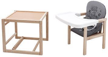 Стільчик-трансформер Babyroom Вінні-230 eko сірий / графіт (ведмедик з чашкою) 626045 фото