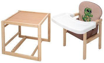 Стільчик-трансформер Babyroom Пеппі-230 eko капучино / шоколад (крокодил) 680994 фото