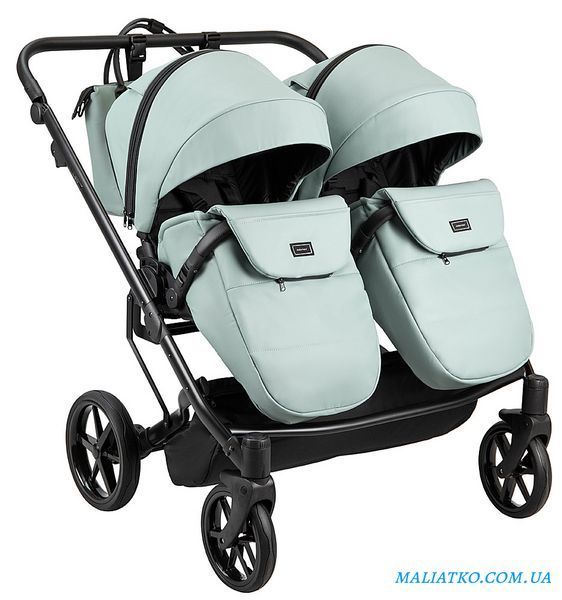 Коляска 2 в 1 для двойни Adamex Leo Duo Eco SA-20 нефрит 1000681947 фото