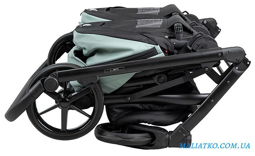 Коляска 2 в 1 для двойни Adamex Leo Duo Eco SA-20 нефрит 1000681947 фото